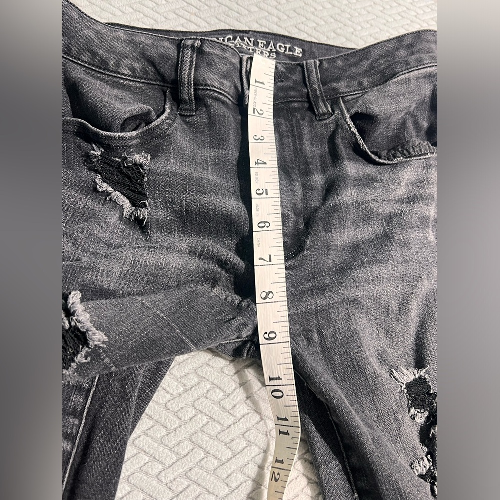 American Eagle Size 6 Long Hi rise Jegging Super Stretch Distressed - Picture 10 of 11